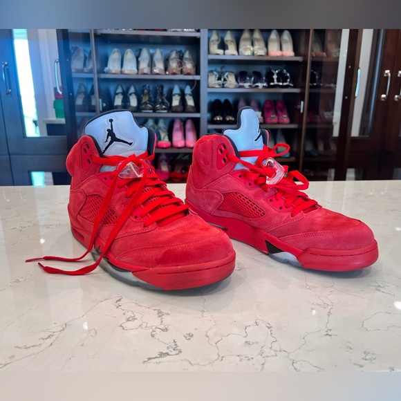 Nike Air Jordan 5 “Anthracite” Retro ‘Red Suede’ reflective tongue. Men’s 10.5 - Picture 11 of 15